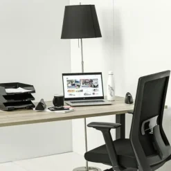 MRC EASY Set - Zit-sta bureau + bureaustoel - 140x80 - robuust eiken Outlet