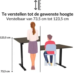 Lineaflex MRC MRC EASY Zit-Sta Bureau – Elektrisch Verstelbaar – 120x80 cm – Blad Forest Green Sale