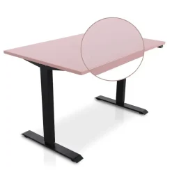Lineaflex MRC MRC EASY Zit-Sta Bureau – Elektrisch Verstelbaar – 140x80 cm – Blad Dusty Rose New