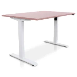 Lineaflex MRC MRC EASY Zit-Sta Bureau – Elektrisch Verstelbaar – 140x80 cm – Blad Dusty Rose New