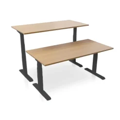 MRC PRO elektrisch ARBO zit-sta bureau - 140x80 cm - havanna