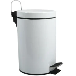 MSV badkamer/toilet pedaalemmer - wit - 3 liter - 17 x 25 cm Hot