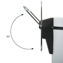 MSV badkamer/toilet pedaalemmer - wit - 3 liter - 17 x 25 cm Hot