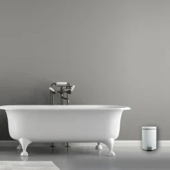 MSV badkamer/toilet pedaalemmer - wit - 3 liter - 17 x 25 cm Hot