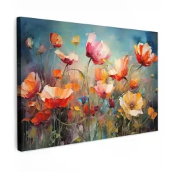 MuchoWow Canvas Schilderij 90x60cm Bloemen Watercolor Kunst New