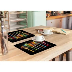 MuchoWow Placemat (6stuks) 45x30cm Lepels Kruiden Modern Best