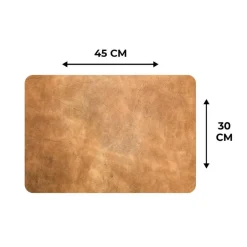 MuchoWow Placemat (6stuks) 45x30cm Leer Structuur Lederlook Best