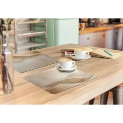 MuchoWow Placemat (6stuks) 45x30cm Beige Natuur Abstract Outlet