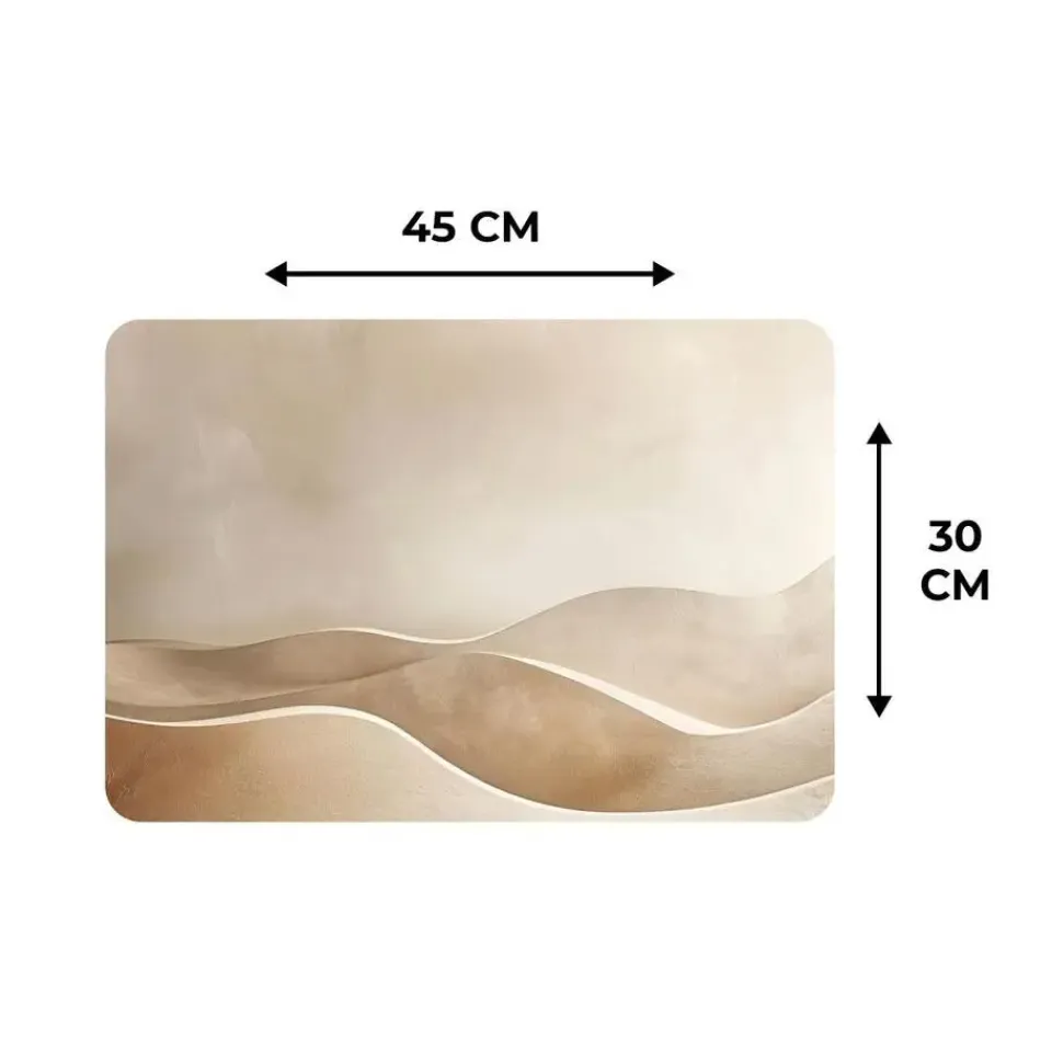 MuchoWow Placemat (6stuks) 45x30cm Beige Natuur Abstract Outlet