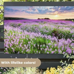 MuchoWow Tuinposter 180x120cm Bloemen Lavendel Paars Lucht Outlet