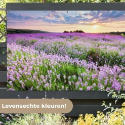 MuchoWow Tuinposter 180x120cm Bloemen Lavendel Paars Lucht Outlet