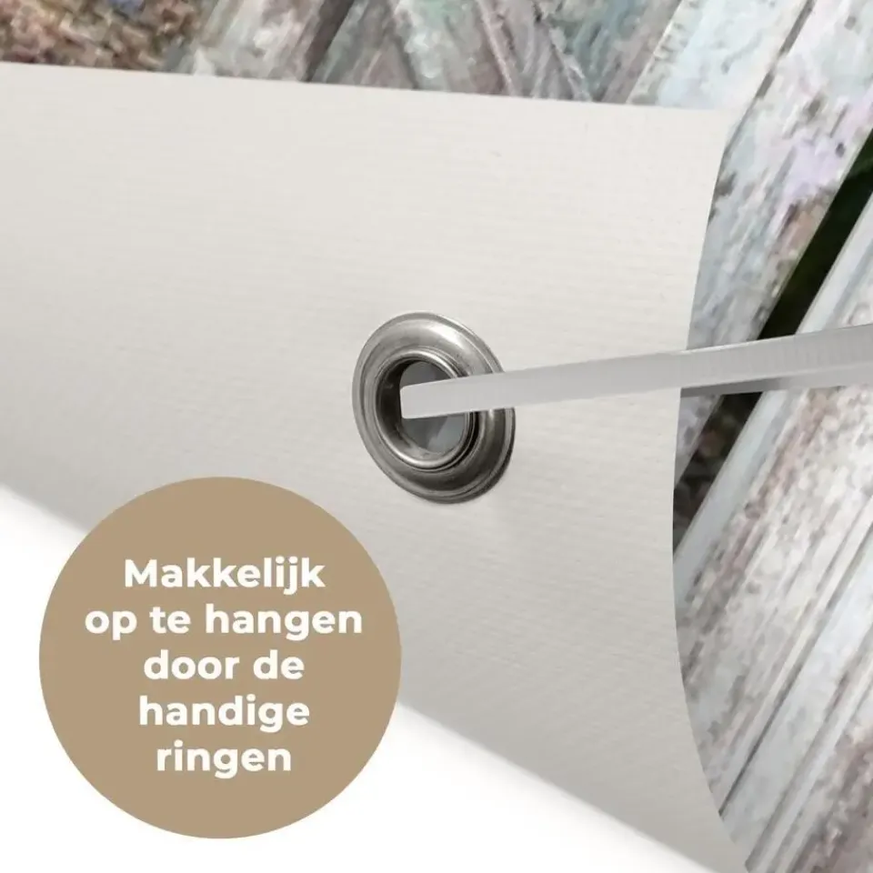 MuchoWow Tuinposter 80x120cm Doorkijk Hortensia Bloemen Hot