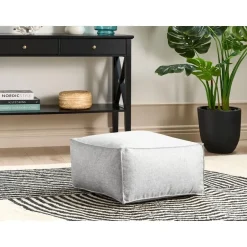 Beliani MUKKI - Poef - Grijs - 50 x 50 cm - Polyester