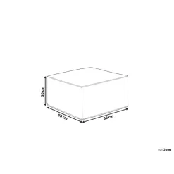 Beliani MUKKI - Poef - Grijs - 50 x 50 cm - Polyester