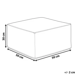 Beliani MUKKI - Poef - Grijs - 50 x 50 cm - Polyester