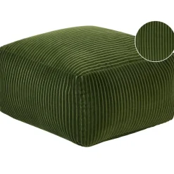 Beliani MUKKI - Poef - Groen - Corduroy Sale