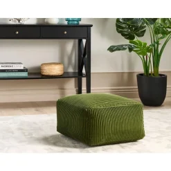 Beliani MUKKI - Poef - Groen - Corduroy Sale