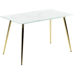 Beliani MULGA - Eettafel - Wit - Veiligheidsglas Outlet