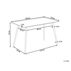 Beliani MULGA - Eettafel - Wit - Veiligheidsglas Outlet