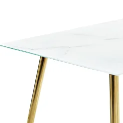 Beliani MULGA - Eettafel - Wit - Veiligheidsglas Outlet