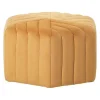 Beliani MURIETTA - Poef - Geel - 53 cm - Fluweel Outlet