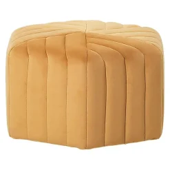 Beliani MURIETTA - Poef - Geel - 53 cm - Fluweel Outlet