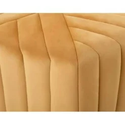 Beliani MURIETTA - Poef - Geel - 53 cm - Fluweel Outlet