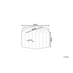 Beliani MURIETTA - Poef - Geel - 53 cm - Fluweel Outlet