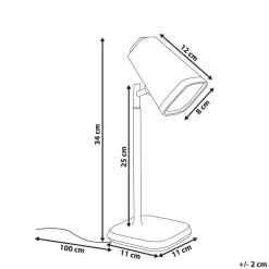 Leen Bakker MUSCA - Bureaulamp LED - Wit - Synthetisch materiaal Outlet