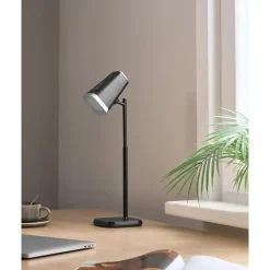 Leen Bakker MUSCA - Bureaulamp LED - Zwart - Synthetisch materiaal Discount