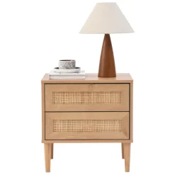 Acaza Nachtkastje - Bijzettafel - 39 x 48 x 49 cm - eiken kleur Sale