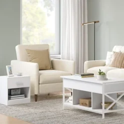 Merkloos Nachtkastje - Nachtkast Wit - 41 x 39 x 28 cm - Nachtkastje met Lade - Wit Sale