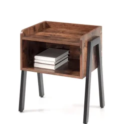 Merkloos Nachtkastje - vintage look - 46x52x35 cm - vintage bruin Sale