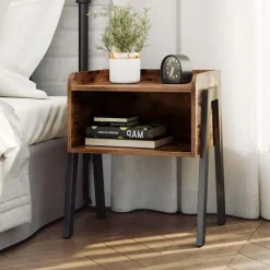 Merkloos Nachtkastje - vintage look - 46x52x35 cm - vintage bruin Sale