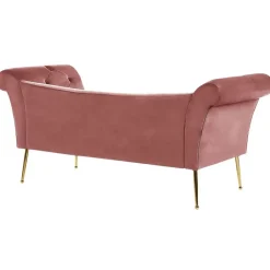 Beliani NANTILLY - Chaise longue - Roze - Symmetrisch - Fluweel