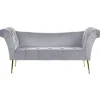 Beliani NANTILLY - Chaise longue - Grijs - Symmetrisch - Fluweel Clearance