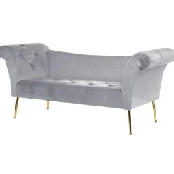 Beliani NANTILLY - Chaise longue - Grijs - Symmetrisch - Fluweel Clearance
