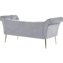 Beliani NANTILLY - Chaise longue - Grijs - Symmetrisch - Fluweel Clearance