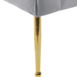 Beliani NANTILLY - Chaise longue - Grijs - Symmetrisch - Fluweel Clearance