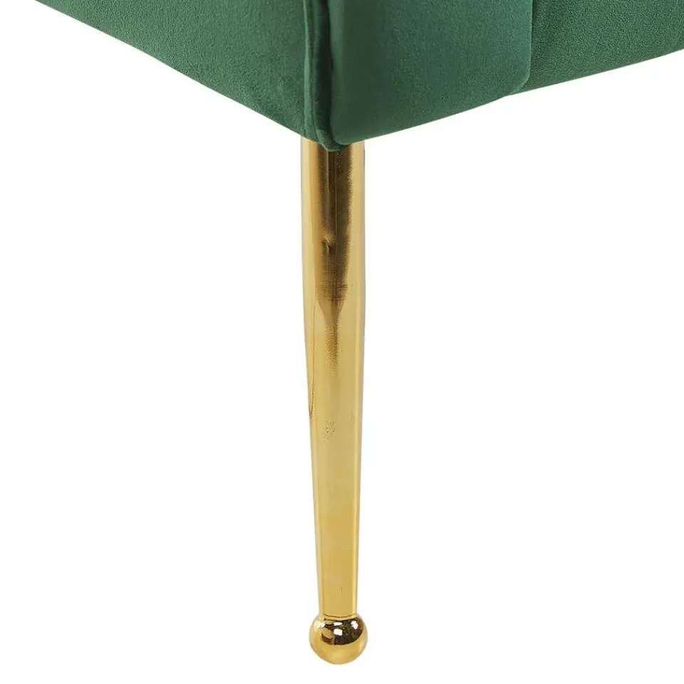 Beliani NANTILLY - Chaise longue - Groen - Symmetrisch - Fluweel Discount