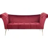 Beliani NANTILLY - Chaise longue - Rood - Fluweel