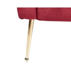 Beliani NANTILLY - Chaise longue - Rood - Fluweel