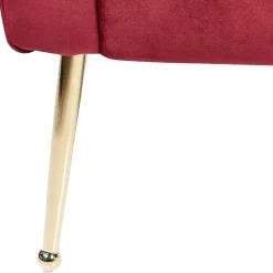 Beliani NANTILLY - Chaise longue - Rood - Fluweel