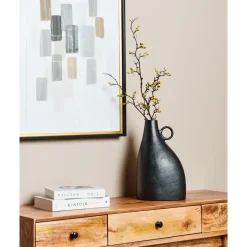 Beliani NARBADA - Decoratieve vaas - Zwart - Aluminium Online