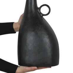 Beliani NARBADA - Decoratieve vaas - Zwart - Aluminium Online