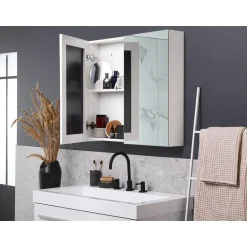 Beliani NAVARRA - Badkamermeubel - Wit - Multiplex Online