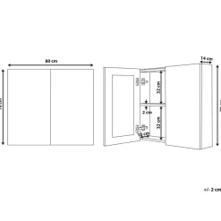 Beliani NAVARRA - Badkamermeubel - Wit - Multiplex Online