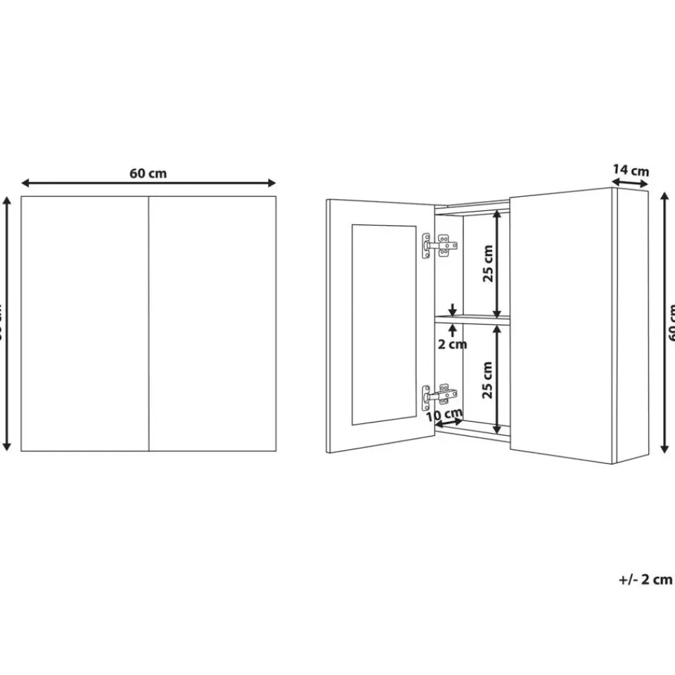 Beliani NAVARRA - Badkamermeubel - Zwart - Multiplex Outlet