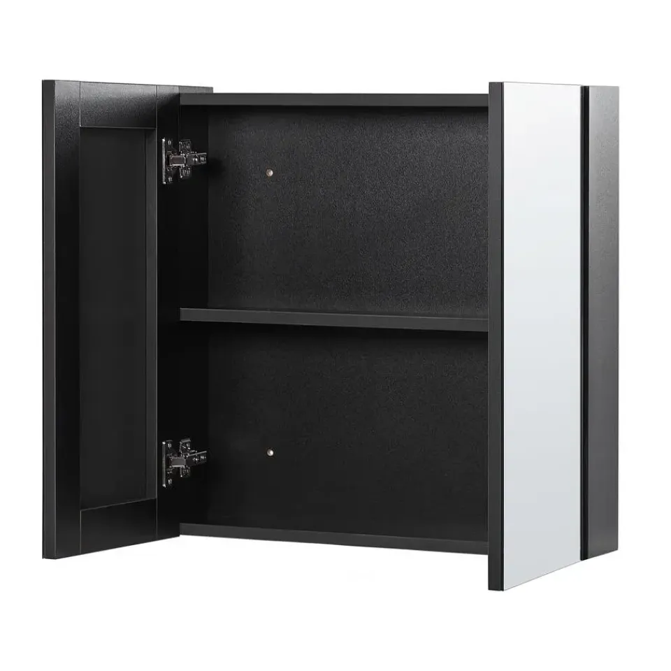 Beliani NAVARRA - Badkamermeubel - Zwart - Multiplex Outlet