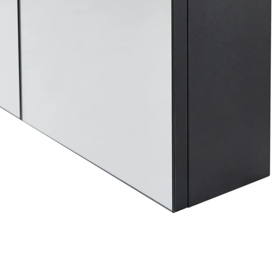 Beliani NAVARRA - Badkamermeubel - Zwart - Multiplex Outlet